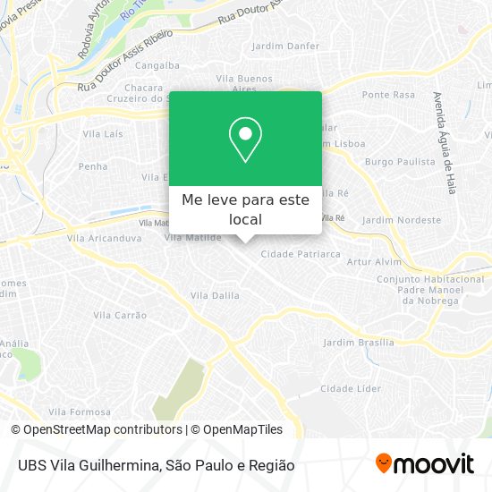 UBS Vila Guilhermina mapa