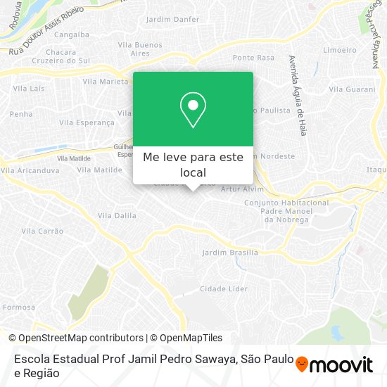 Escola Estadual Prof Jamil Pedro Sawaya mapa