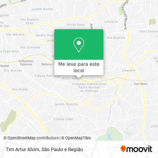 Tim Artur Alvim mapa