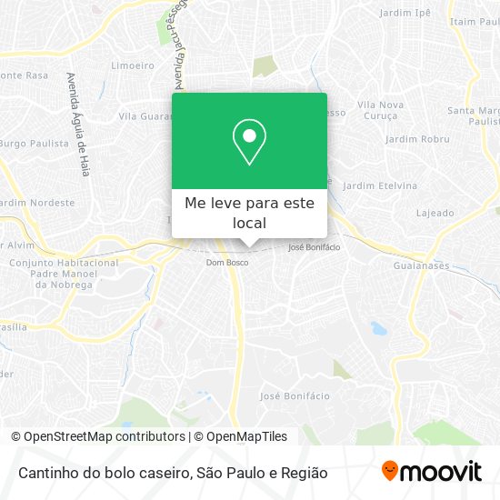 Cantinho do bolo caseiro mapa