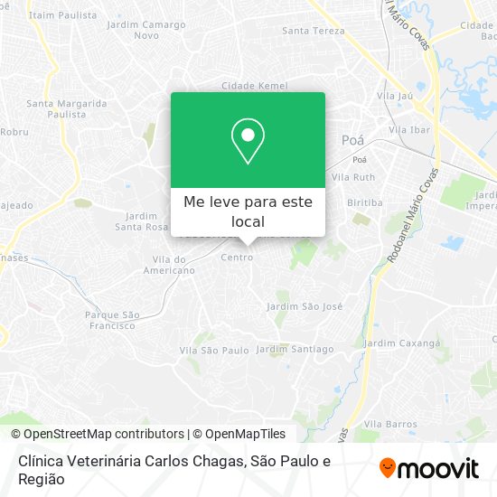 Clínica Veterinária Carlos Chagas mapa