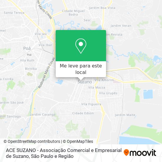 ACE SUZANO - Associação Comercial e Empresarial de Suzano mapa