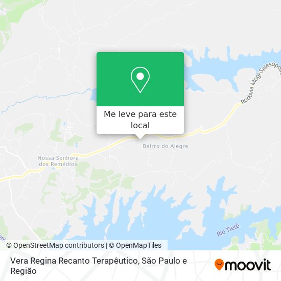 Vera Regina Recanto Terapêutico mapa