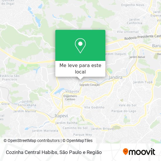 Cozinha Central Habibs mapa
