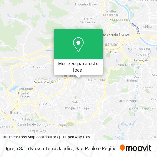Igreja Sara Nossa Terra Jandira mapa