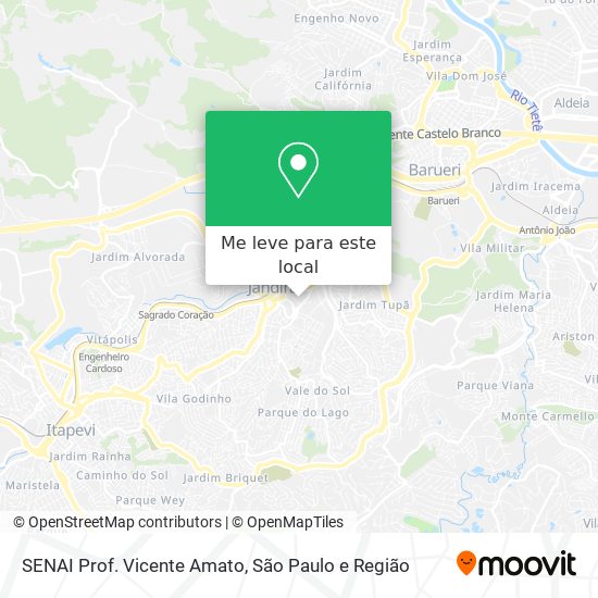 SENAI Prof. Vicente Amato mapa