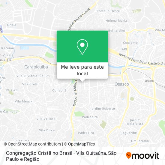 Congregação Cristã no Brasil - Vila Quitaúna mapa