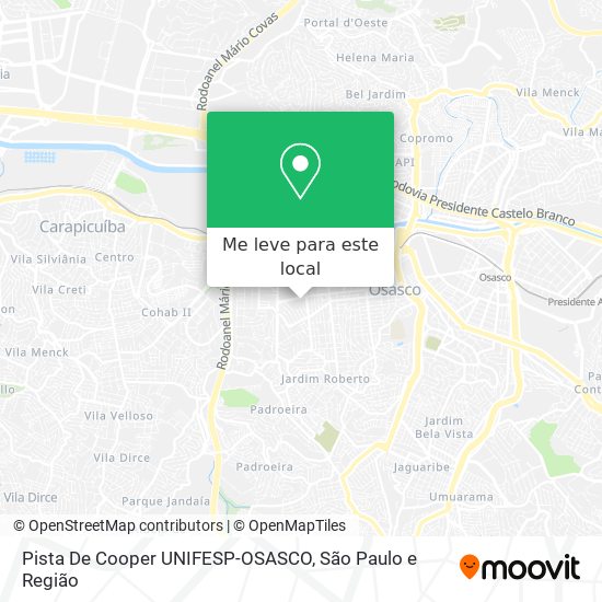 Pista De Cooper UNIFESP-OSASCO mapa