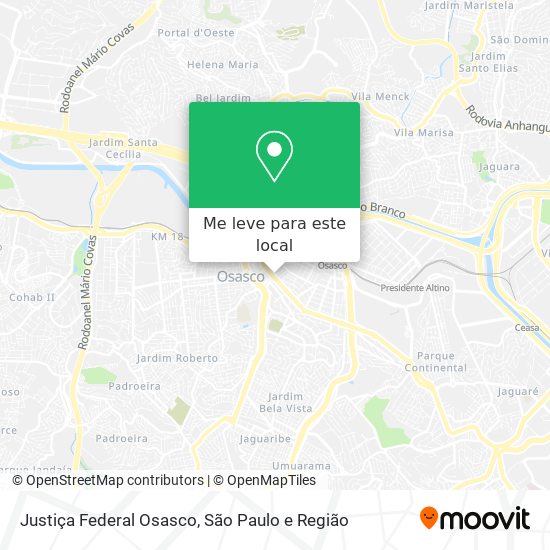 Justiça Federal Osasco mapa