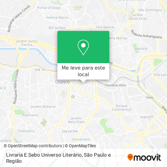 Livraria E Sebo Universo Literário mapa