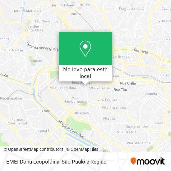 EMEI Dona Leopoldina mapa