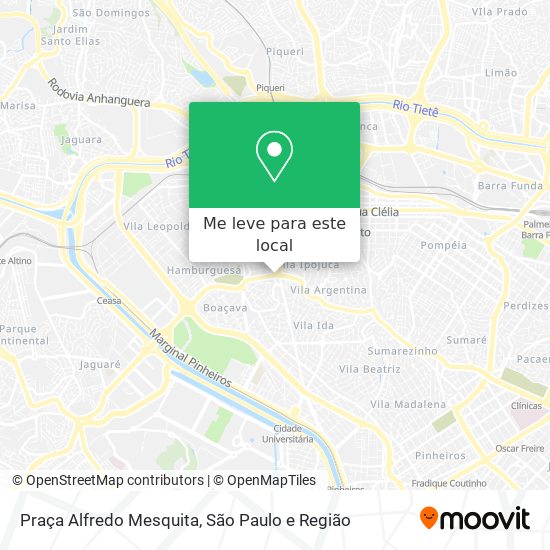 Praça Alfredo Mesquita mapa