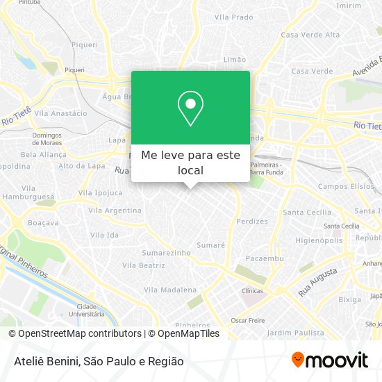 Ateliê Benini mapa