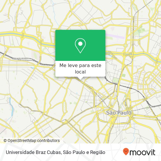 Universidade Braz Cubas mapa