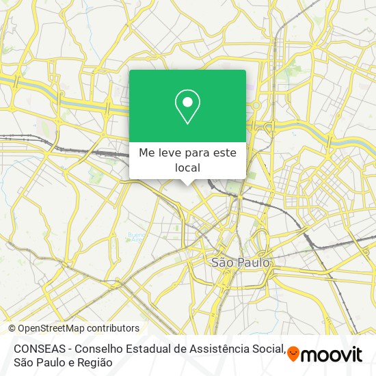 CONSEAS - Conselho Estadual de Assistência Social mapa