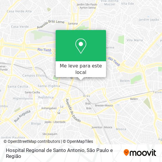 Hospital Regional de Santo Antonio mapa