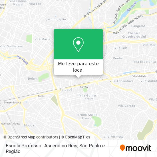 Escola Professor Ascendino Reis mapa