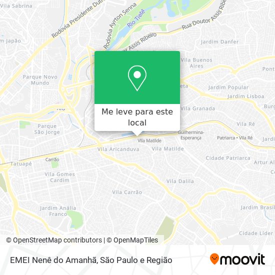 EMEI Nenê do Amanhã mapa