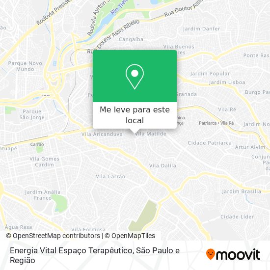 Energia Vital Espaço Terapêutico mapa