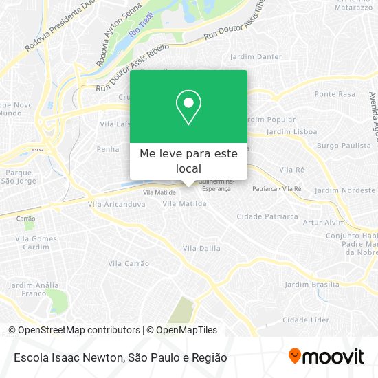 Escola Isaac Newton mapa