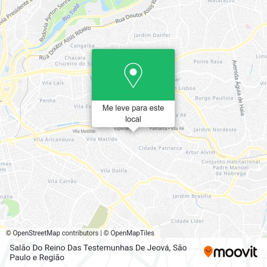 Salão Do Reino Das Testemunhas De Jeová mapa