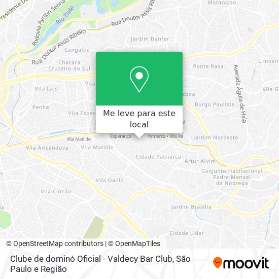 Clube de dominó Oficial - Valdecy Bar Club mapa