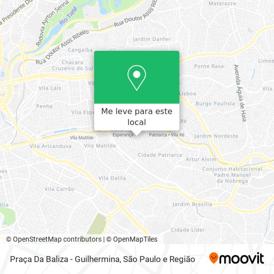 Praça Da Baliza - Guilhermina mapa