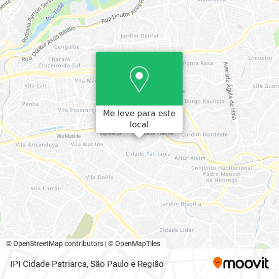 IPI Cidade Patriarca mapa