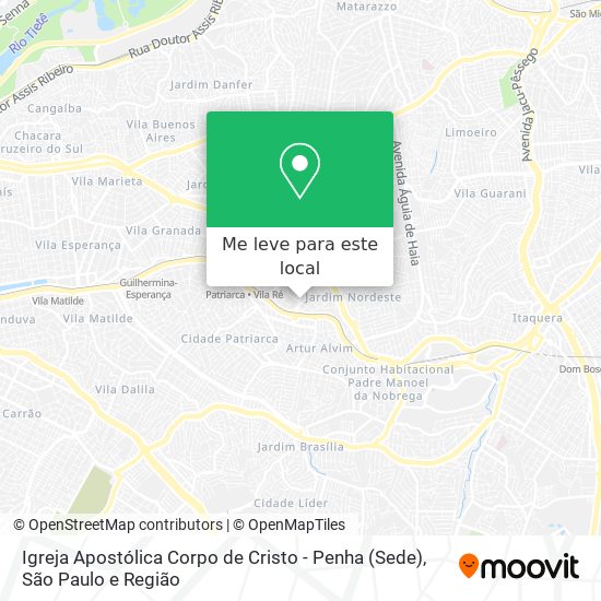 Igreja Apostólica Corpo de Cristo  - Penha (Sede) mapa