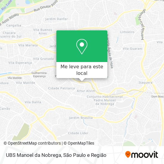 UBS Manoel da Nobrega mapa