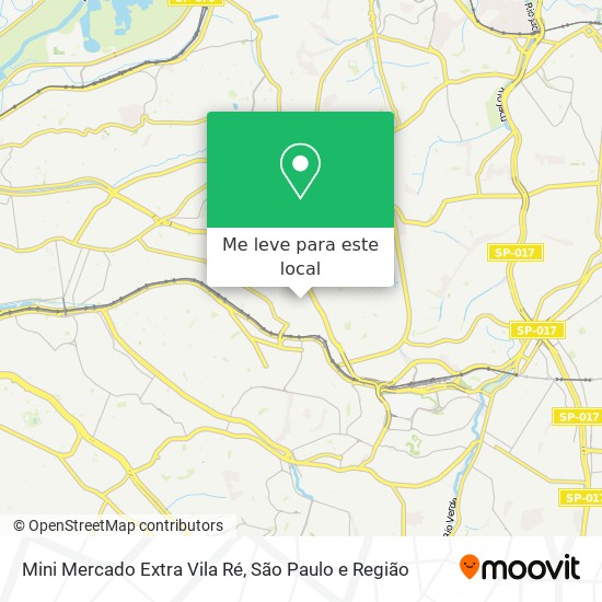 Mini Mercado Extra Vila Ré mapa