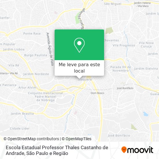 Escola Estadual Professor Thales Castanho de Andrade mapa