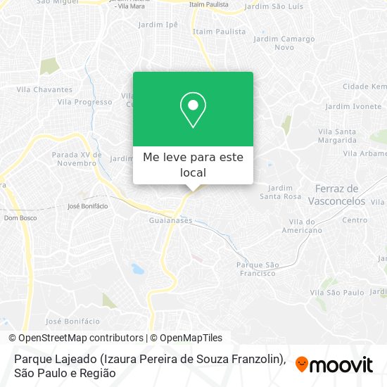 Parque Lajeado (Izaura Pereira de Souza Franzolin) mapa