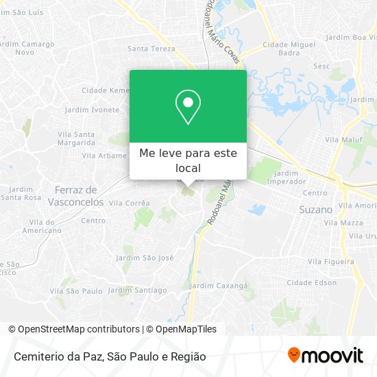 Cemiterio da Paz mapa