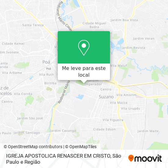 IGREJA APOSTOLICA RENASCER EM CRISTO mapa