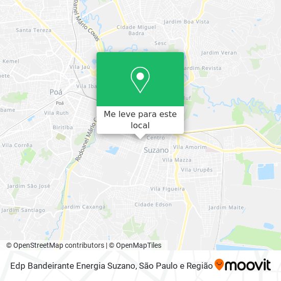 Edp Bandeirante Energia Suzano mapa