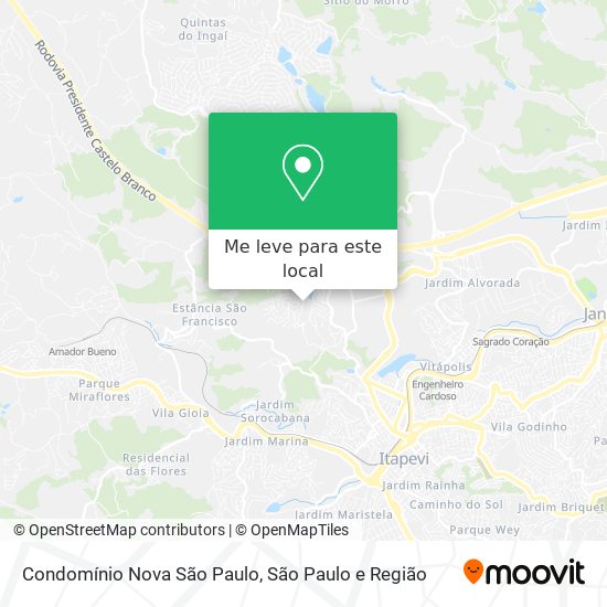 Condomínio Nova São Paulo mapa