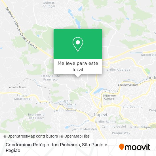 Condomínio Refúgio dos Pinheiros mapa