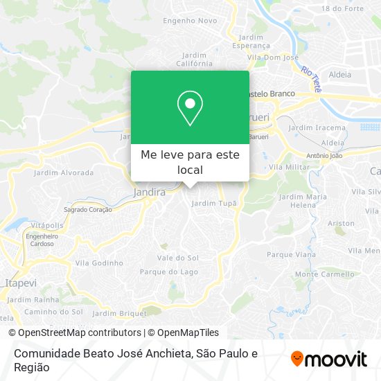 Comunidade Beato José Anchieta mapa