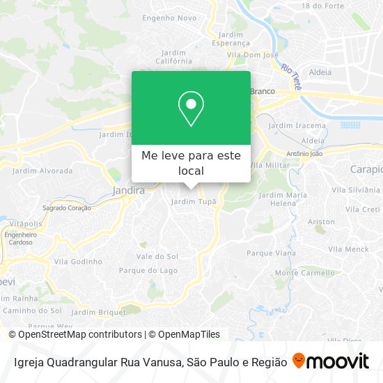 Igreja Quadrangular Rua Vanusa mapa