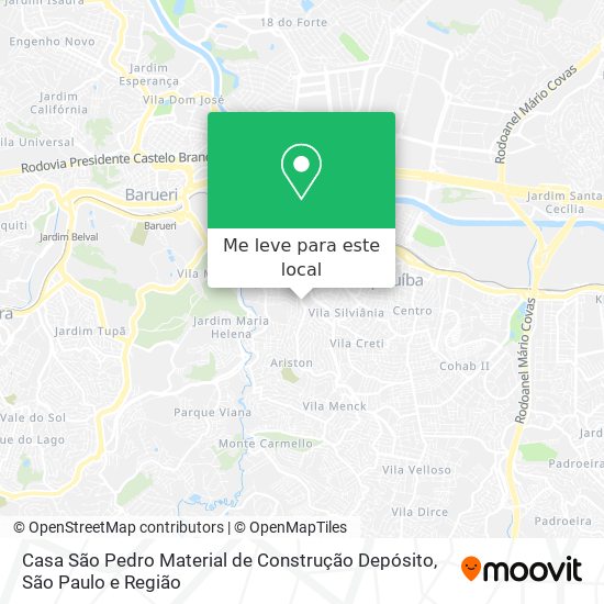 Casa São Pedro Material de Construção Depósito mapa