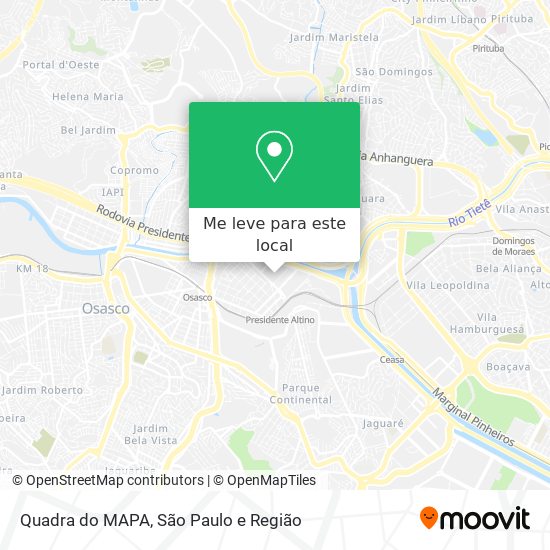Quadra do MAPA mapa