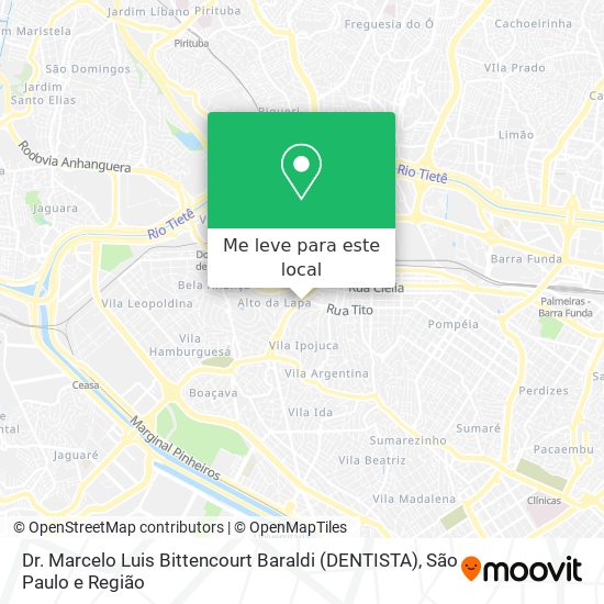 Dr. Marcelo Luis Bittencourt Baraldi (DENTISTA) mapa