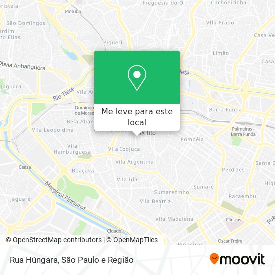 Rua Húngara mapa
