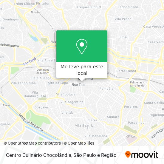 Centro Culinário Chocolândia mapa
