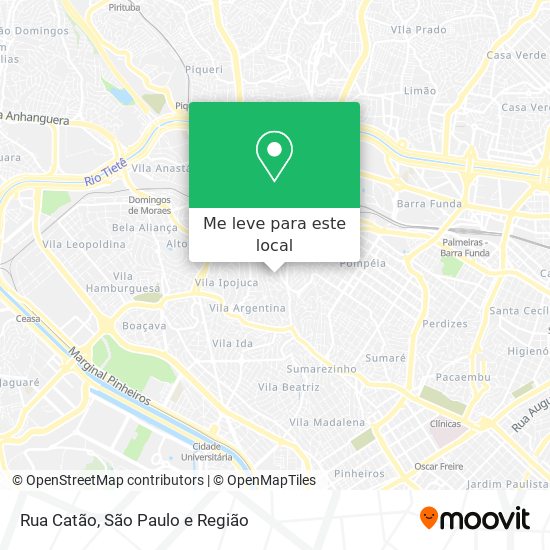 Rua Catão mapa