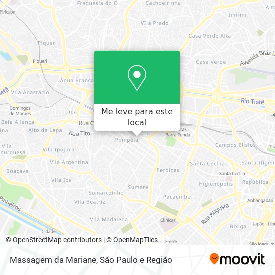 Massagem da Mariane mapa