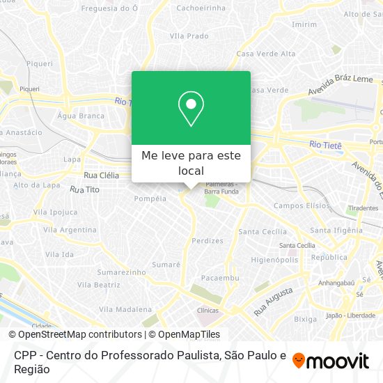 CPP - Centro do Professorado Paulista mapa