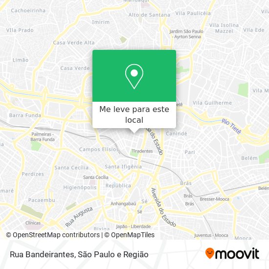 Rua Bandeirantes mapa