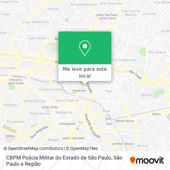 CBPM Policia Militar do Estado de São Paulo mapa